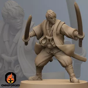 Samurai Miniature Ronin Hero Kenshin Mini Dungeons and Dragons Mini DnD 5e 28mm - Picture 1 of 1