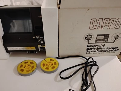 Visor editor de películas CAPRO Universal 8, individual, doble o super 8 con CAJA ORIGINAL Foto 1 de 4