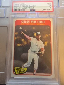 1965 Topps Bob Gibson World Series Game 7 PSA 5 - Bild 1 von 2