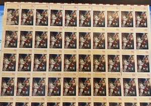 Vtg Sheet Of 50 Christmas Copley Nativity 13 Cent 1976 Unused Stamps - Picture 1 of 5