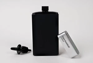 BEV-Bank Hidden Power Bank Flask - Holds Approximately 8 oz. (235 ml) Black - Picture 1 of 5