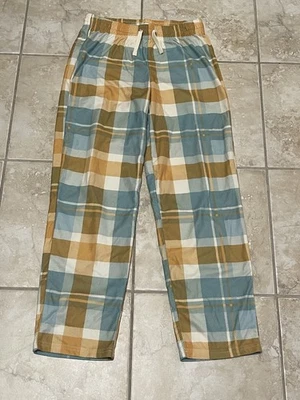 Cat & Jack Boys Yellow And Green Plaid Flannel Pajama Pants size L  - Image 1 of 4