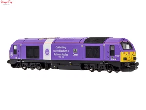 Dapol Class 67 007 DB Cargo Platinum Jubilee Purple N Gauge - Picture 1 of 10