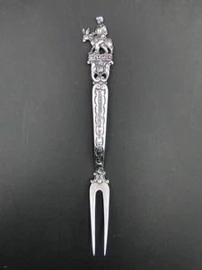 Gabel Silber Salzwirkerbrüderschaft Halloren Thale Halle 800er Esel mit Mann - Picture 1 of 9