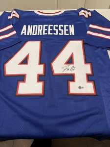 BUFFALO BILLS JOE ANDREESSEN #44 SIGNED Blue Home JERSEY BUFFALO JOE Beckett - Picture 1 of 2