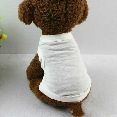Chaleco Mascota Perros Algodón Gato Perro Ropa Camiseta Ropa Verano Pequeño Mediano Liso Foto 1 de 4