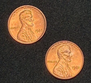 1980 p 1981 p Uncirculated Lincoln Memorial  THE EXACT COIN SEEN IN THE PICTURE - Picture 1 of 3
