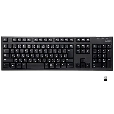 Elecom Wireless Keyboard [2.4GHz ? USB] 2.4GHz wireless full keyboard (black) - Image 1 of 4