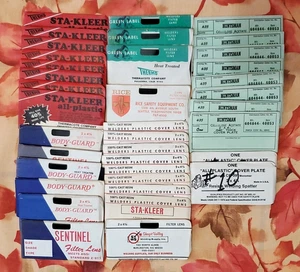 Lentes de cubierta de casco de soldadura 2”x4 1/2” vidrio plástico transparente tintado nuevo de lote, usadas de colección 37 - Imagen 1 de 7