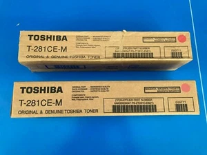 TOSHIBA T-281CE-M MAGENTA TONER 10.000 Pages Original neuve lot de 2 cartouche - Photo 1/2