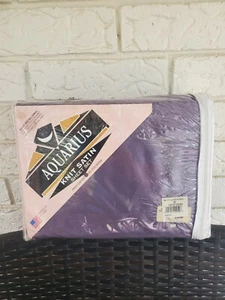 Wassermann Strick Satin * Hergestellt in den USA * Laken Set DUAL King Ensemble Lila NEU Vintage - Bild 1 von 5
