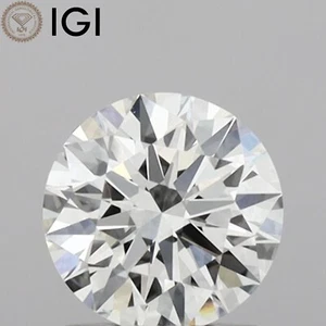 1.00 CT. IGI Certified Genuine CVD Lab Grown Round Diamond VVS2 Clarity H Color - Picture 1 of 8