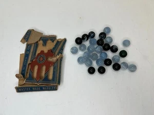 Lot of 29 Blue & Navy Blue Master Made Marbles - Picture 1 of 3