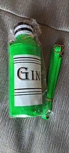 Leuchtend limettengrüner Gin Flachmann mit passendem Riemen. Nie benutzt worden, - Bild 1 von 3