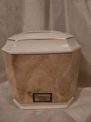 Croscill Carrara Светло-коричневый Мраморный Вид Фарфоровая Тканевая Коробка Новая без коробки - Изображение 1 из 3