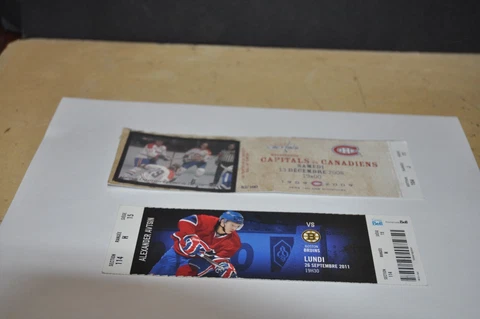 Montreal canadiens hockey ticket lot of 2 1909-2009 & 2011 boston washington nhl Cover