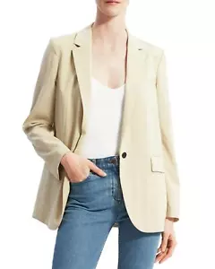 Theory Womens Casual Blazer Beige Size 6 - Picture 1 of 2