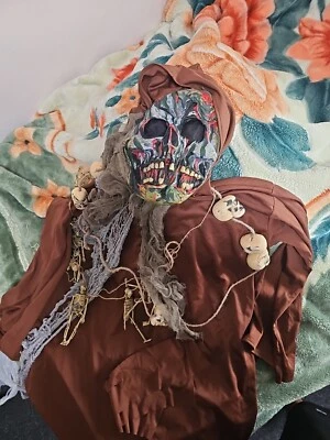 Halloween Face Skeleton Mask Headgear Scary Horror Costume Cosplay Accessories - Image 1 of 4