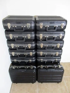 PLATT 1416 Case Attache Black Impact Storage Tool Gun Laptop Gold Silver  - Picture 1 of 2