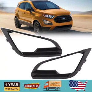 Left+Right Front Bumper Fog Light Lamp Covers Bezel For Ford EcoSport 2018-2021 - Picture 1 of 12