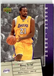 2006-07 UPPER DECK ROOKIE DEBUT RONNY TURIAF LOS ANGELES LAKERS #42 - Picture 1 of 2