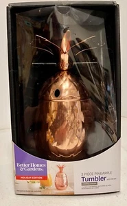 3 Piece Pineapple Tumbler w Straw 20oz Better Homes and Garden NEW SEALED BOX!! - Picture 1 of 4