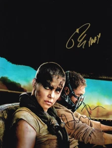 Foto autógrafa Tom Hardy Charlize Theron Mad Max Fury Road 10x8 certificado de autenticidad - Imagen 1 de 3