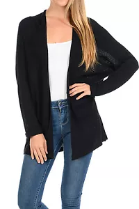 Cárdigan tejido con cortina suelta informal frontal abierto de la colección Auliné para mujer - Imagen 1 de 69