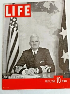 Life Magazine July 8 1940 Chief of Naval Operations Harold Stark Cover #16565 - Picture 1 of 8