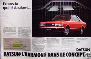 PUBLICITÉ DATSUN NISSAN L'HARMONIE DANS LE CONCEPT ECOUTEZ LA QUALITÉ DU SILENCE - Imagen 1 de 1