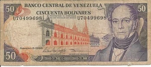 Venezuela   CIR. Note 50  Bolivares  Febrero 5, 1998  Banknote # 7 - Picture 1 of 2