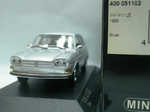 WOW EXTREMELY RARE VW Type 411 LE Saloon 1969 Silver m 1:43 Minichamps-Variant - Picture 1 of 3