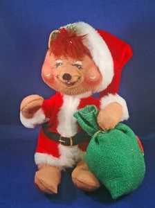 Vtg Jolly Christmas Santa Bear w/Toy Bag #8054 By Annalee Mobilitee 1984 USA  - Picture 1 of 7