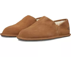 Herren UGG Scuff Romeo II Wildleder Slipper 1113630 Kastanie Twinface 100% Original Neu - Bild 1 von 6