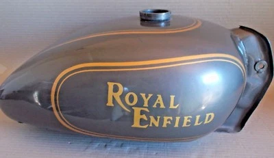Royal Enfield Bullet Fuel Tank # 806004 Athena Gray 1950-2007 - Image 1 of 4