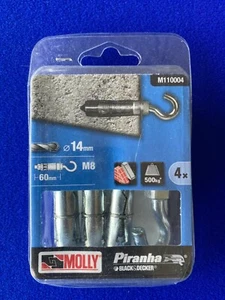 Molly B&D 4 Bolt Shield Anchor Bolts M4110004 14mm 500kg concrete brick breeze - Picture 1 of 2