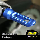 Cnc Bob Rider Front Foot Pegs Blue For Ducati Hypermotard 939 Sp 16 17 18