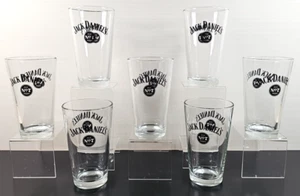 7) Jack Daniel's Old No 7 Brand Pint Glas Set Whiskey Barware Getränk Becher Lot - Bild 1 von 24