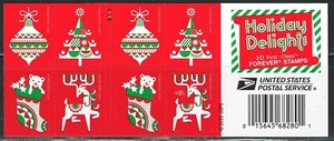 Mint US Holiday Delights Booklet Pane of 20 Forever Stamp Scott# 5528b (MNH) - Picture 1 of 2