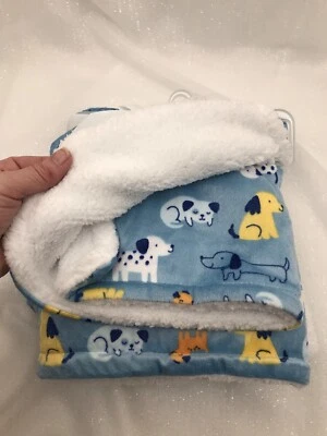 Cuddletime Cuddle Time Cachorro Perro Azul Blanco Sherpa Bebé Manta Peluche Lovey NUEVO Foto 1 de 4