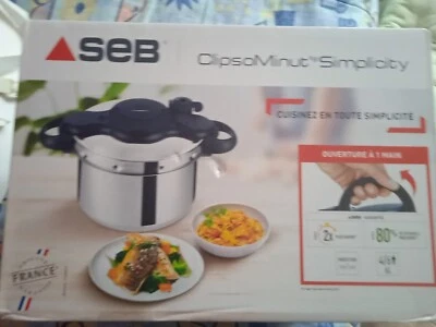 SEB Cocotte-Minute 6L, Induction, Autocuiseur acier inoxydable, Sécurité opti... - Photo 1/4