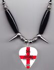 Collier Def Leppard Rick Savage Signature Flag Of England Guitare Pick Tour 2009