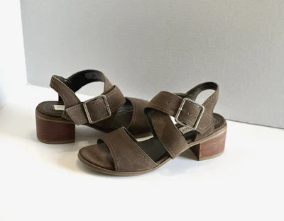 Steve Madden Rosenna Mujer Verde Oliva Gamuza Cuero Sandalias Tacones Boho Talla 8M Foto 1 de 4