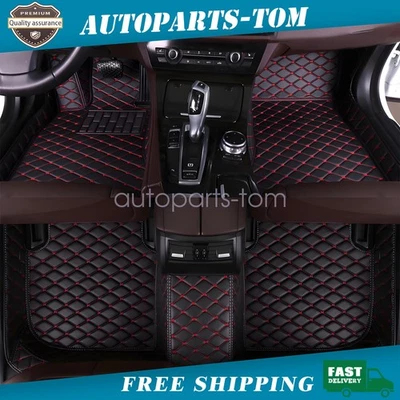 Leather Floor Mats Liners All Surround Front & Rear Fit For 2006-2013 BMW X5 E70 - Imagem 1 de 4