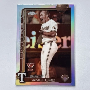 2025 Topps Chrome - Wyatt Langford #68 Texas Rangers Sepia Refractor - Picture 1 of 2