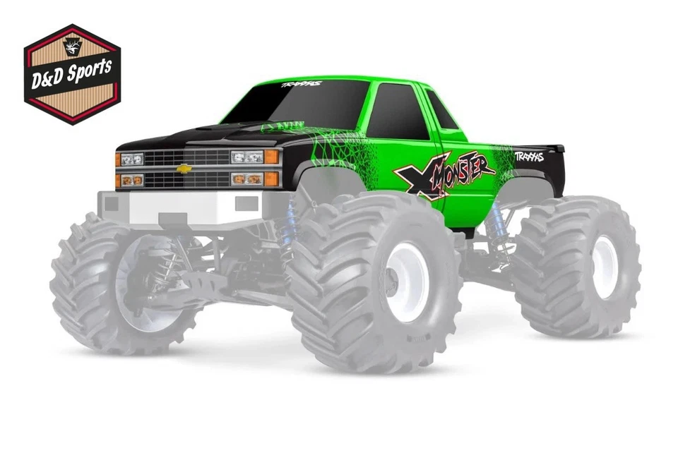 Traxxas 7697-GRN - Green X-Monster Chevrolet GMT400 CK Truck Body - Image 1 of 1