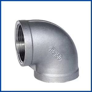 5 Pcs, 11/4" 150 Female NPT 90° Elbow Cast 304 Stainless Steel Pipe Fitting - Picture 1 of 11