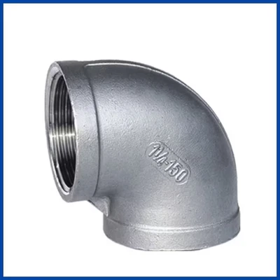 5 Pcs, 11/4" 150 Female NPT 90° Elbow Cast 304 Stainless Steel Pipe Fitting - Image 1 of 4