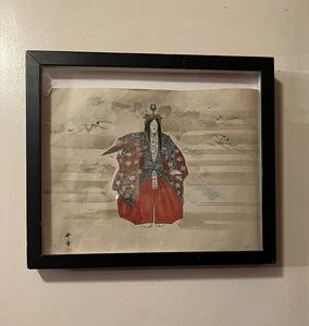 Vintage Tatsuta no Myojin Japanese Noh Print Painting Art - Tsukioka Kogyo - Picture 1 of 4