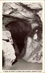 Postkartenszene in Baker Caverns Williamson Pennsylvania Chrome unbesendet - Bild 1 von 4